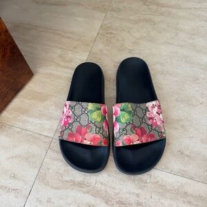 Gucci Floral Slide Sandals